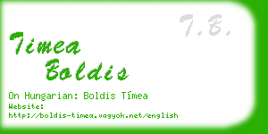 timea boldis business card