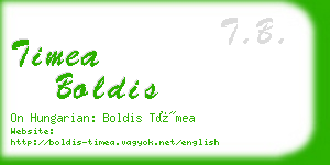 timea boldis business card